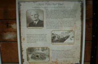 Historical information, Kettle Valley Railway Naramata Section, 2010-08.